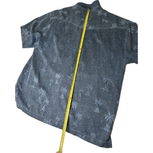 Tommy Bahama Men’s 100% Silk Hawaiian Palms Button Down Shirt Blue Large - Picture 6 of 7